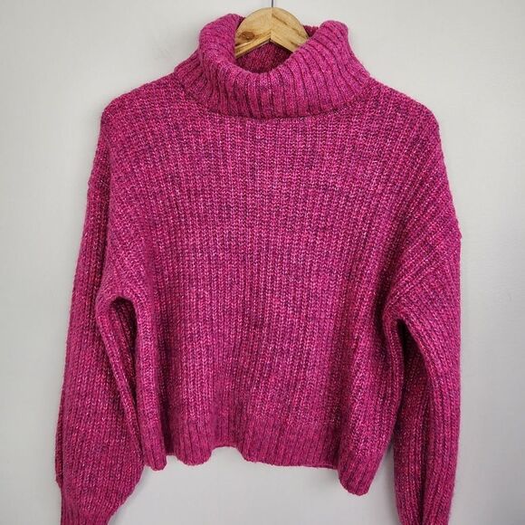 Pink Magenta Turtleneck Old Navy Sweater Size M - Picture 8 of 8
